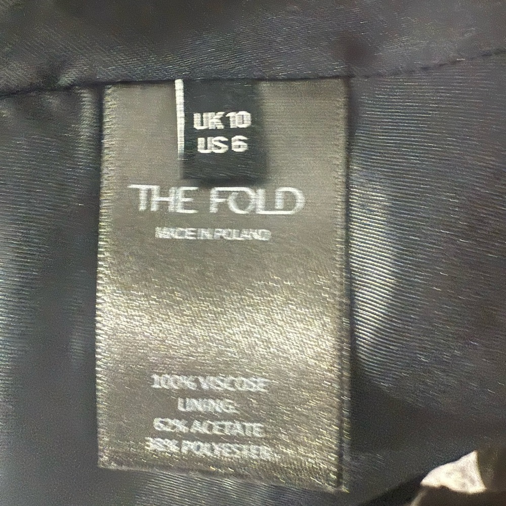 The Fold London  Navy and White Women's Midi Dress Size 6 - Picture 10 of 11